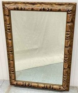 Large Mirror with Golden Wooden Frame