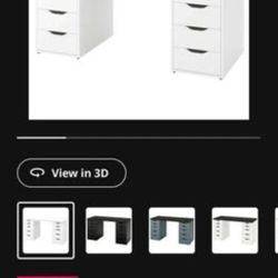 Ikea LAGKAPTEN/ ALEX DESK with mirror