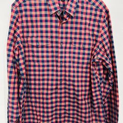 Banana Republic Plaid Slim Fit Men’s Shirt Size L