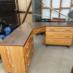 Small Vintage Children’s Desk and Drawers 
