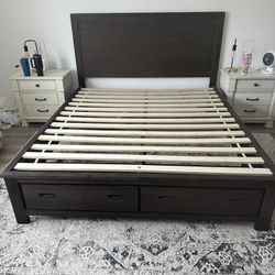Cal King Bed Frame With Storage $100 