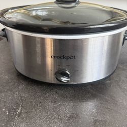 Large Silver  Crockpot 