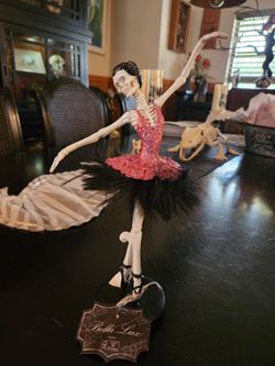 Bella Lux Halloween Skeleton Ballerina Figurine