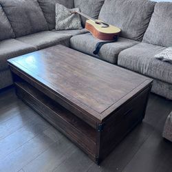 Brown Wood Coffee Table 