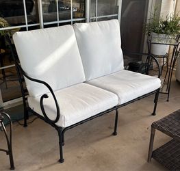 Luxury outdoor garden wrought iron loveseat
