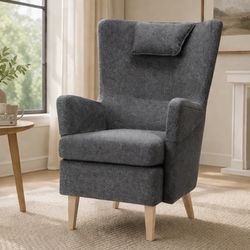 Beautiful Grey Accents Chair 