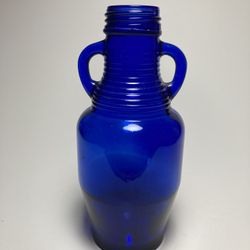Cobalt blue glass bottle
