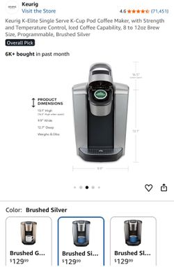 Keurig K-Elite machine