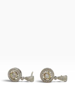 18K White Gold Diamond Fancy Dangle Earrings 5.5 Grams | .554 TCW