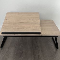 Portable Laptop Table Oak and Black