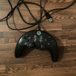 Black Wired Game Controller