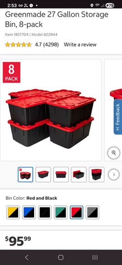 27 Gallon Storage bins. Brand new