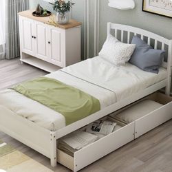 Twin Storage Bed With 2 Drawers 