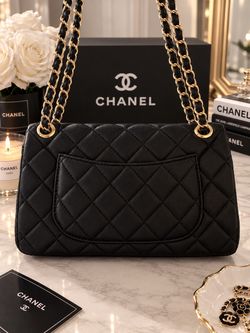 Chanel Classic Flap Bag Black Quilted Leather