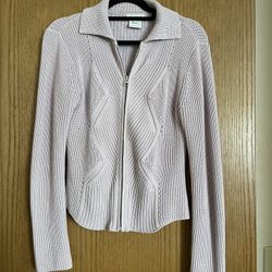 Purple Zip Up Sweater Size Small