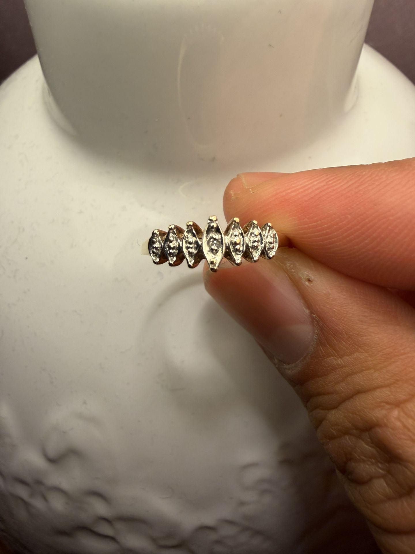 10K full gold ring (with real diamond)