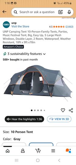 UNP camping tent for 10 persons family tent new pick up in Pomona $100