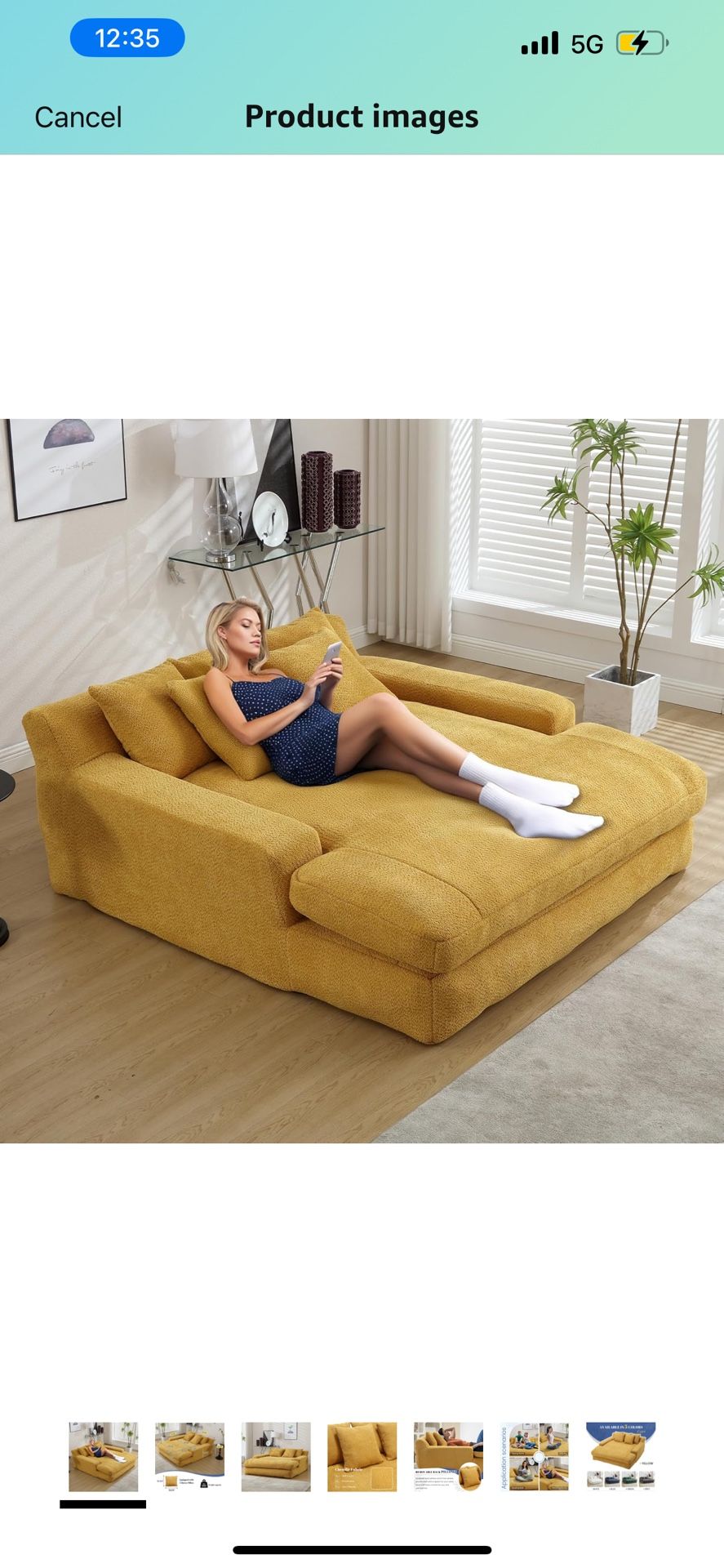 Oversized Chenille Chaise Longue Indoor, Comfy Upholstered Tufted Corduroy Single Sofa Leisure Chair with 3 Pillow, Deep Seat Reclining Wide Sleeper S