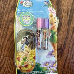 Vntg Disney Tinkerbell Collectible Trinket Box W/Flavored Lip Gloss