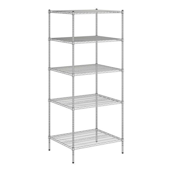 Heavy-Duty Chrome 5-Tier Wire Rack – NSF Certified, 600lb Shelf Capacity
