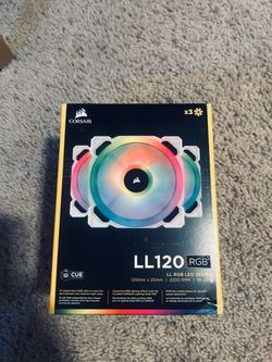 3 Corsair LL120 RGB computer fans