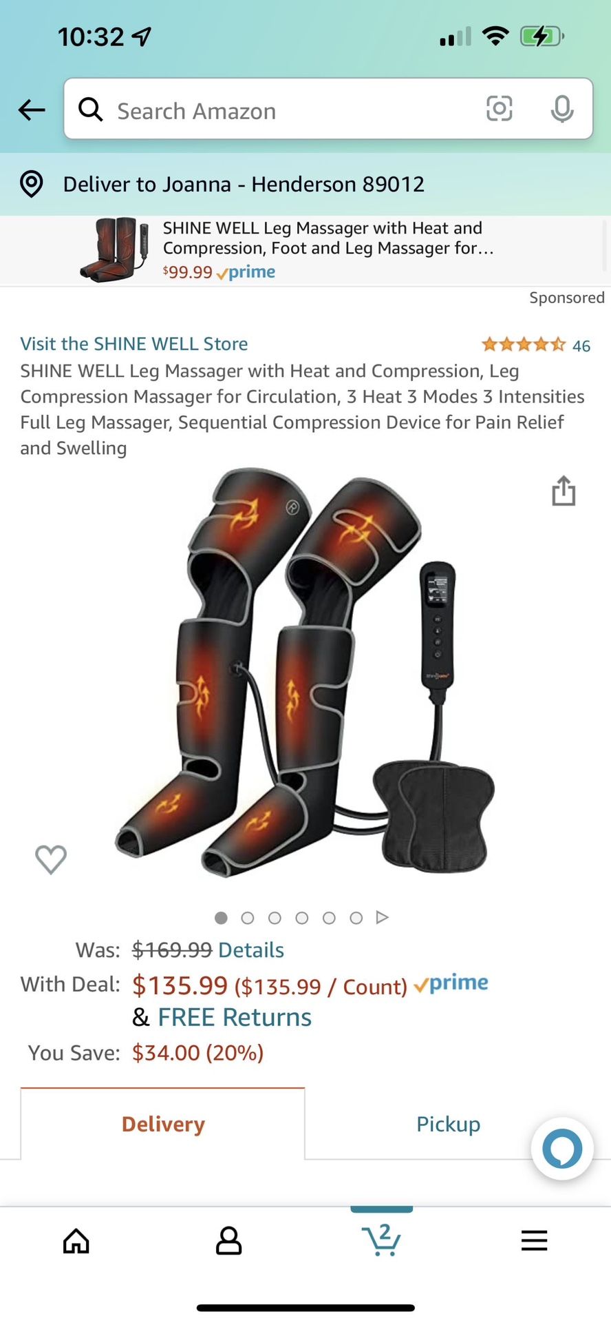 Leg Massager with Heat and Compression Leg Compression Massager for Circulation 3 Heat 3 Modes 3 Intensities Full Leg Massager Sequential Compressi