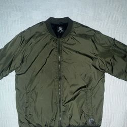 Brand New The DesignDeal Clothing Co. Men’s Olive Green Bomber Jacket - Size XL New