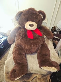 Giant 42" Brown Plush Teddy Bear – Great Condition!