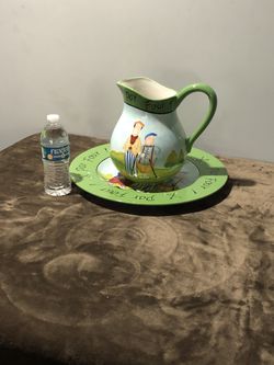 Plate and jug decoration