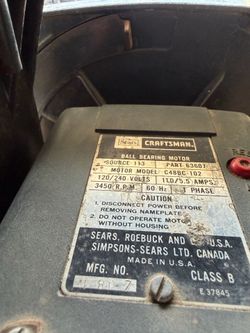 Craftsman 10” Radial Arm Saw