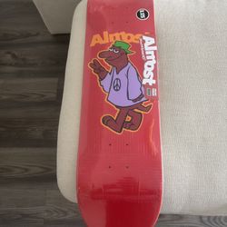Almost Peace Out Red Skateboard Deck Resin Technology 8.125 Brand New Sealed