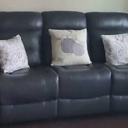 Genuine Italian Leather Power Reclining Couch