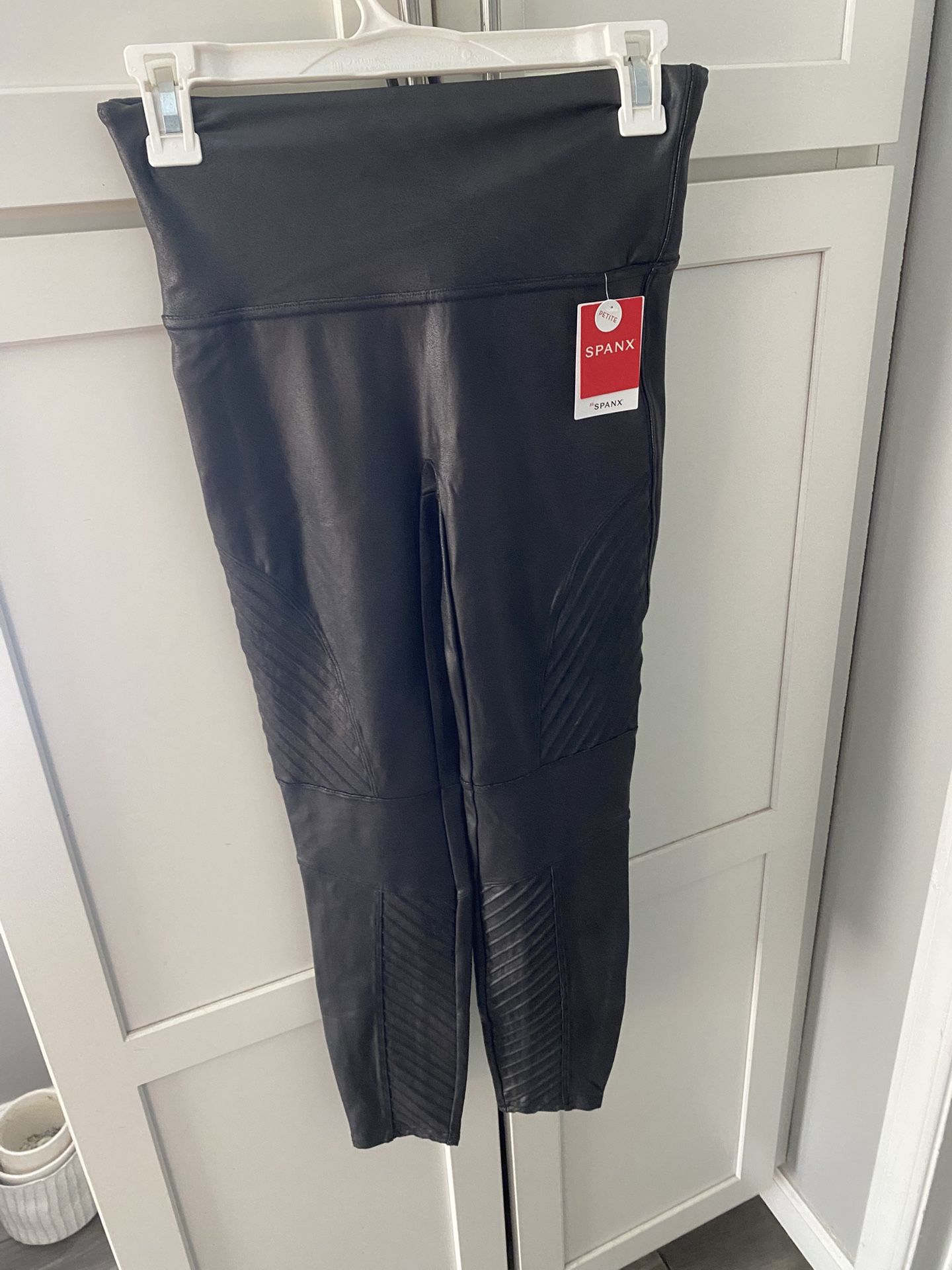 Womens Motto Spanks Leather Leggings