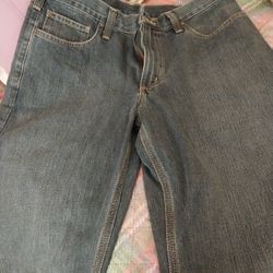 Men's Carhartt Blue Jeans Size 34/34 Relaxed Fit 30 Dollars 