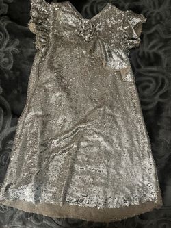 Silver sequin dress 10Yr 