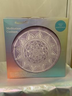Healthtouch Buckwheat Zafu Meditation Cushion Yoga Velvet Premium Pillow Purple