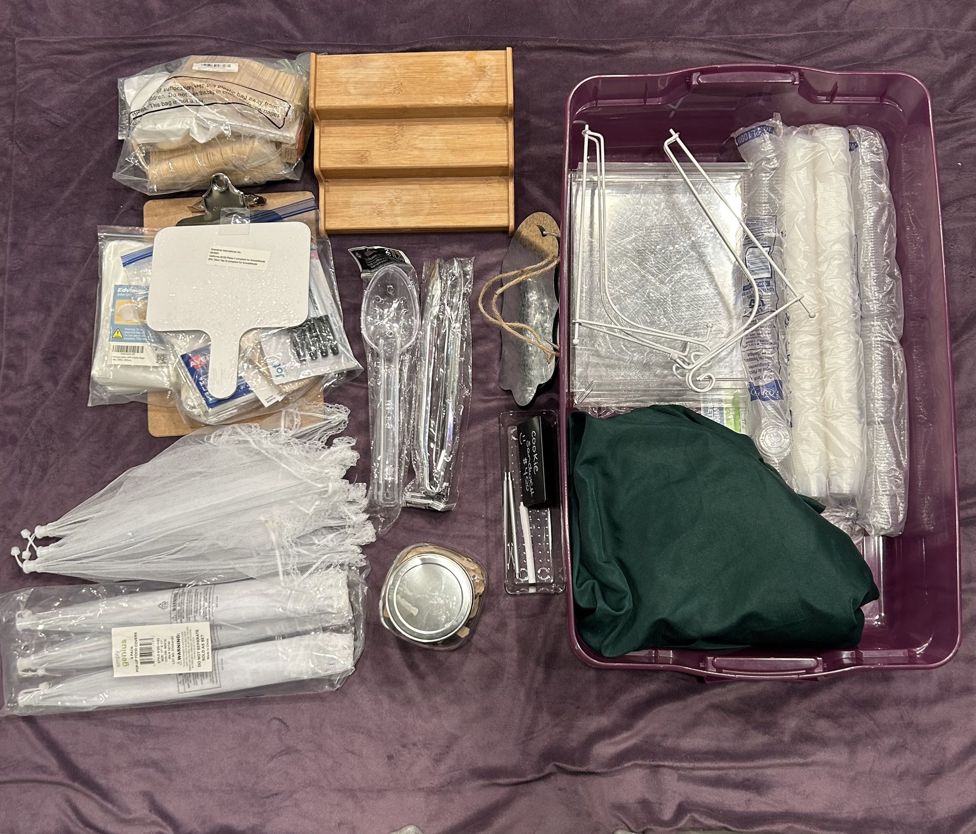 $150 Farmers Market / Cottage Baker Supply Lot - Table Setup + Display + Packaging Bundle