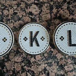 Anthropologie Bistro Tile Monogram Coaster J K L only