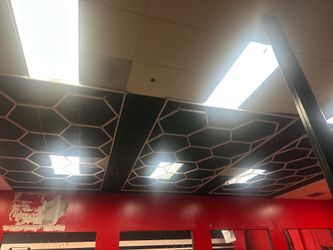 Honeycomb LED lights.
