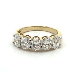 Woman’s Ladies 14k Yellow Gold Lab Grown Diamond Band Ring 2.50 CTW Size 8 GP3124731