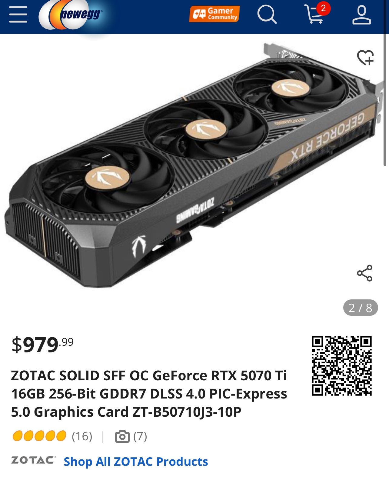 Brand New Zotac 5070 Ti 16gb