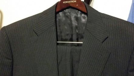 Mens's Express black pinstripe Producer suit