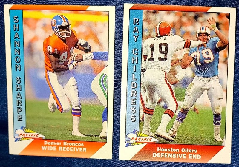 COLLECTOR PACIFIC FOOTBALL CARDS SET RAY CHILDRESS, REYNA THOMPSON #2
