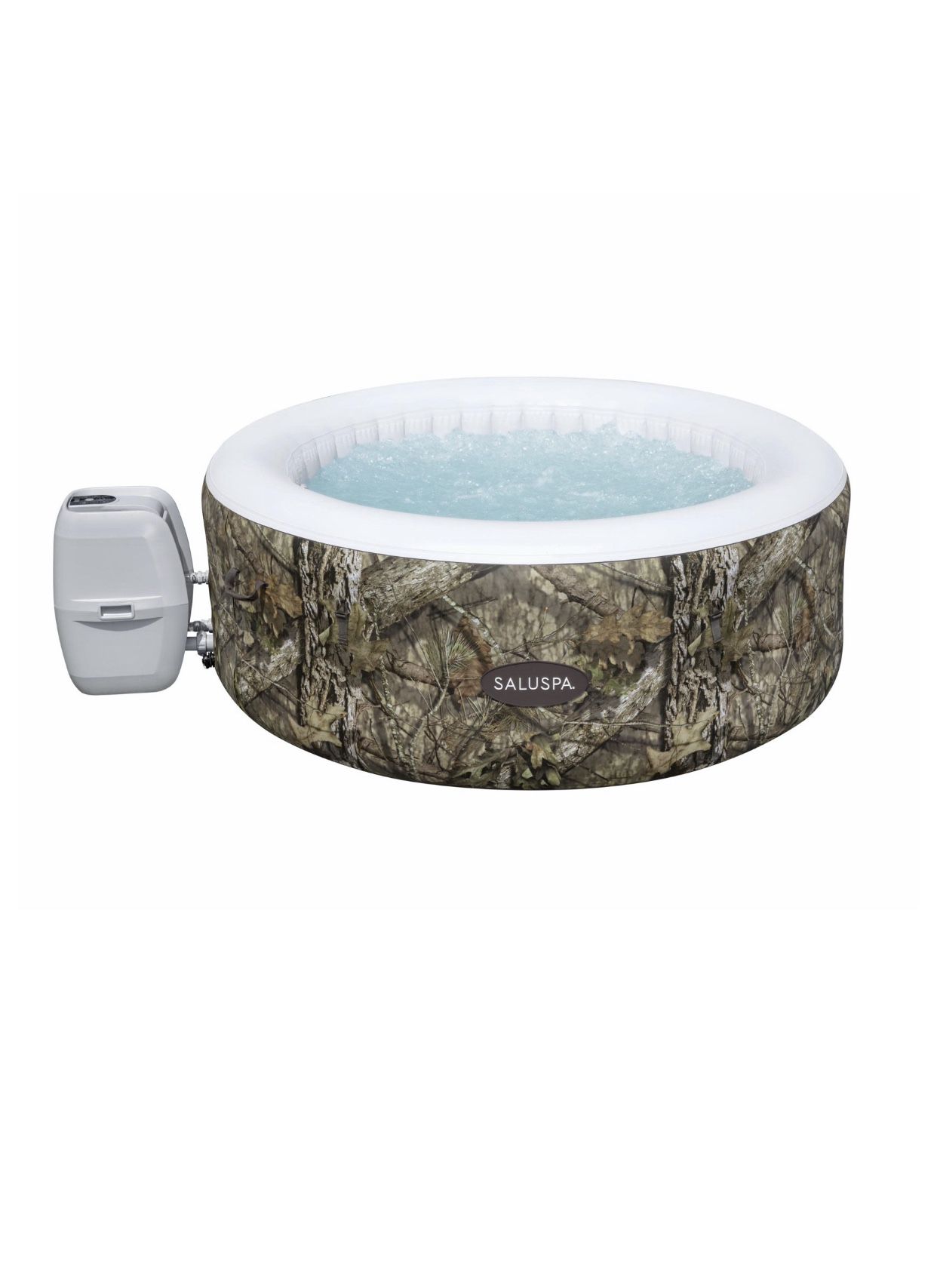 SaluSpa Mossy Oak Inflatable Hot Tub 2-4 Person Outdoor Spa 