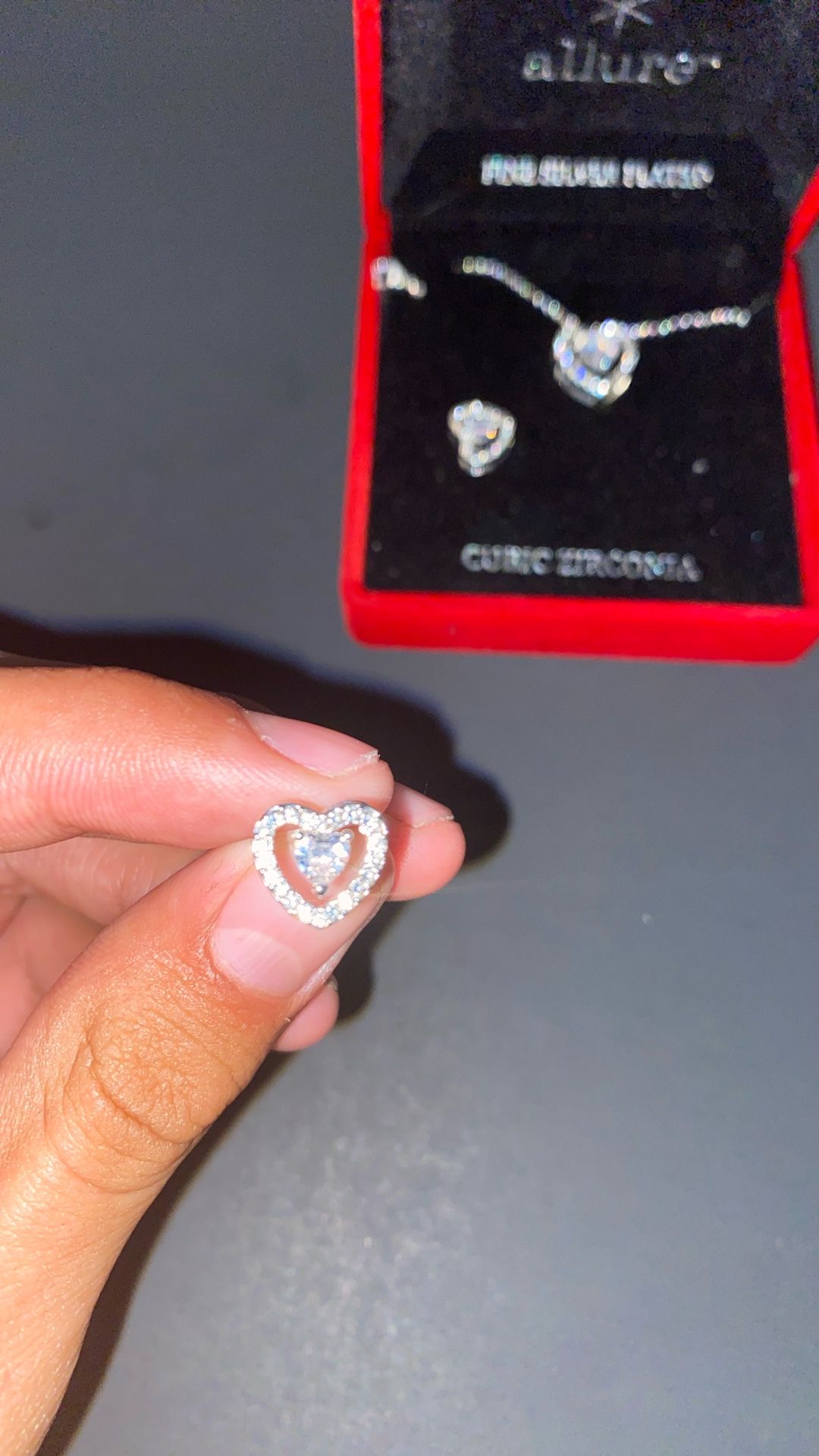 Moisanite Diamond Pendant And Earring Set 