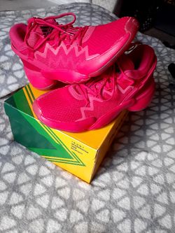 adidas crayola pink basketball shoes boys 41/2.