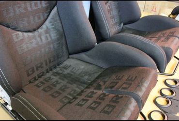 2x Bride Seats Stradia Lowmax, Black Fiberglass Bride Japan w/International