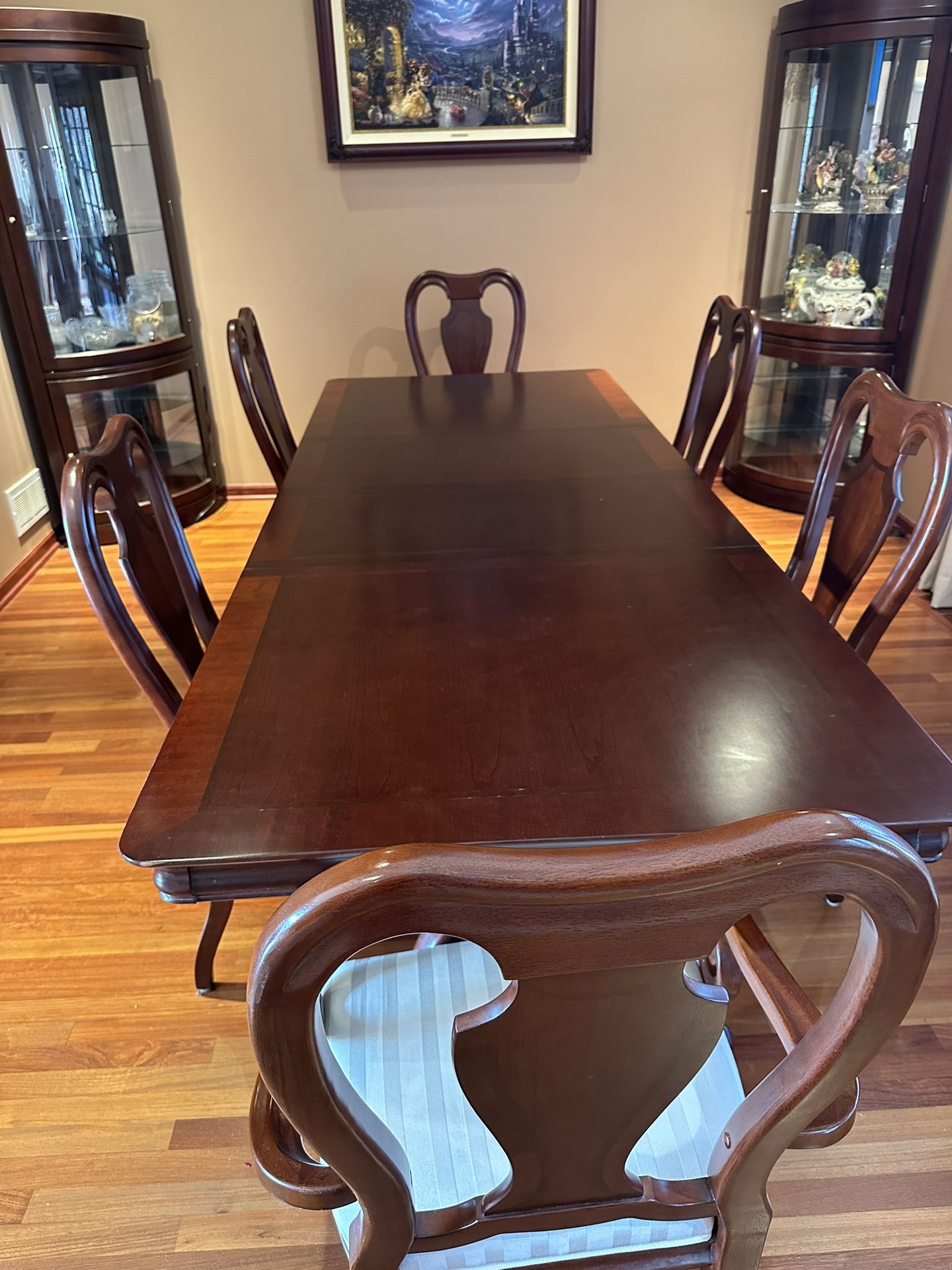 Solid Wood Dining Room Table W/chairs