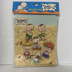 Vintage Nickelodeon Rugrats Characters Summer Beach Retro Mouse Pad NEW 2000