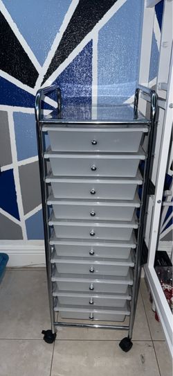 10 Drawer Rolling Cart